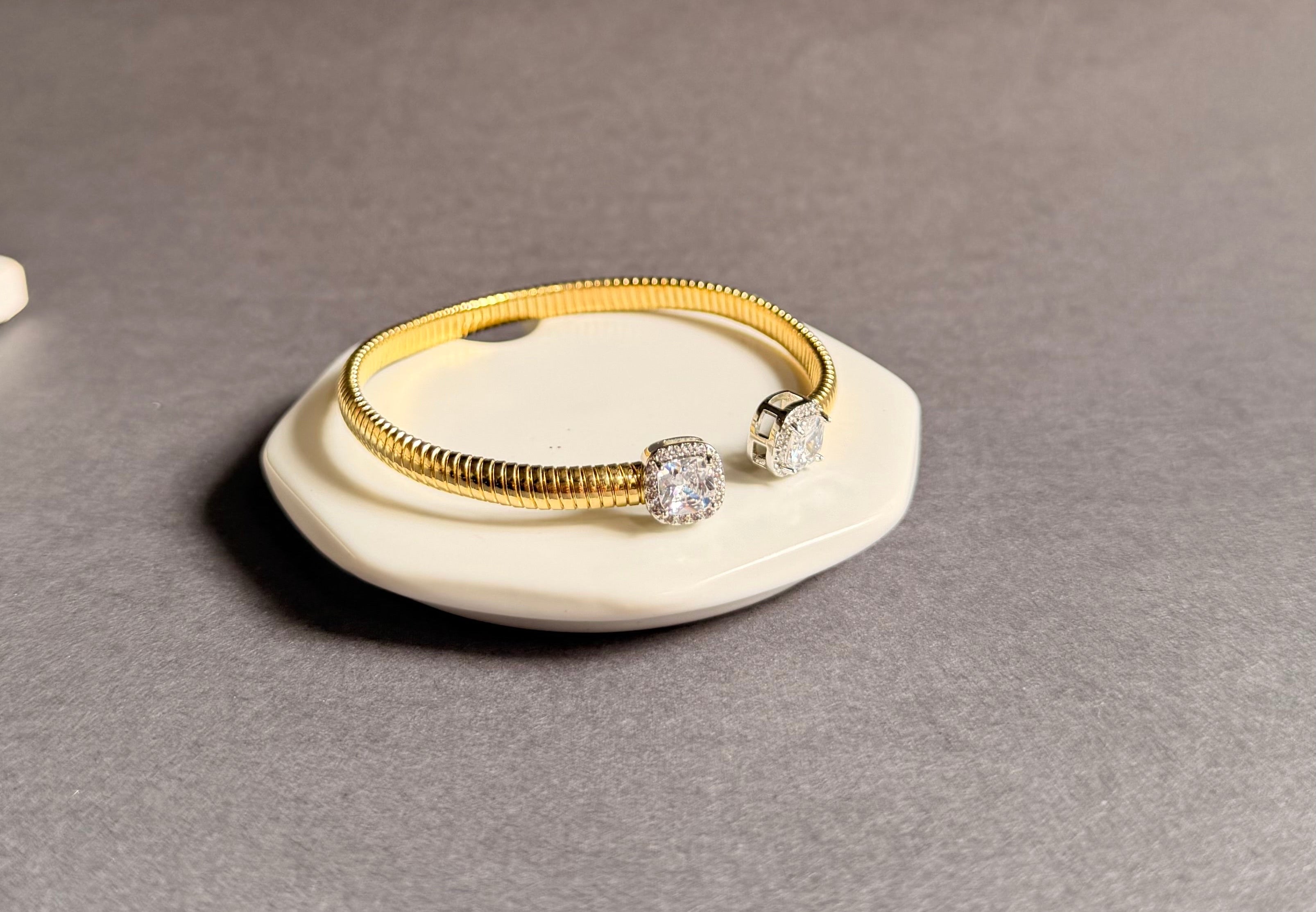 Modern time silver cuff