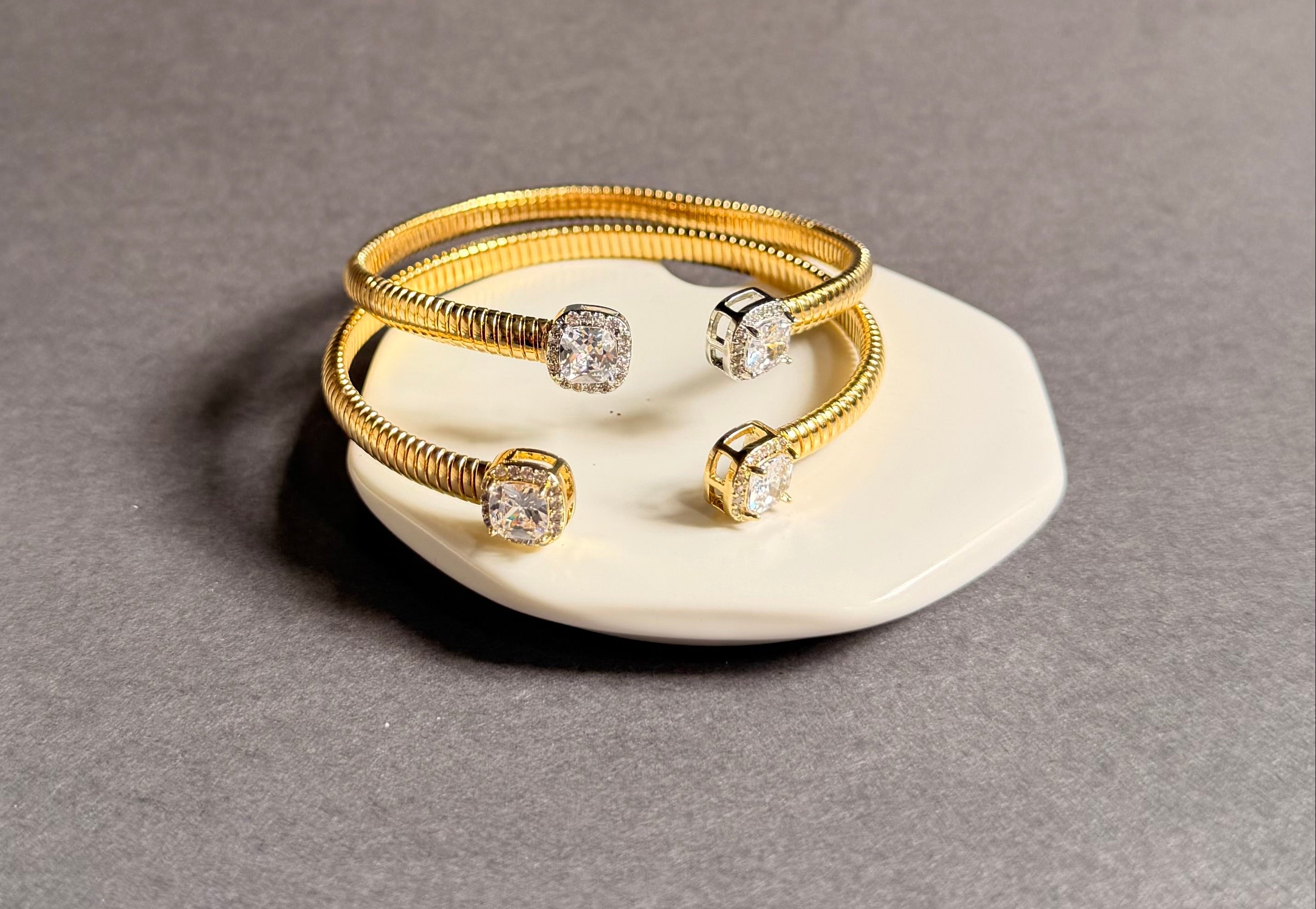 Modern time gold cuff