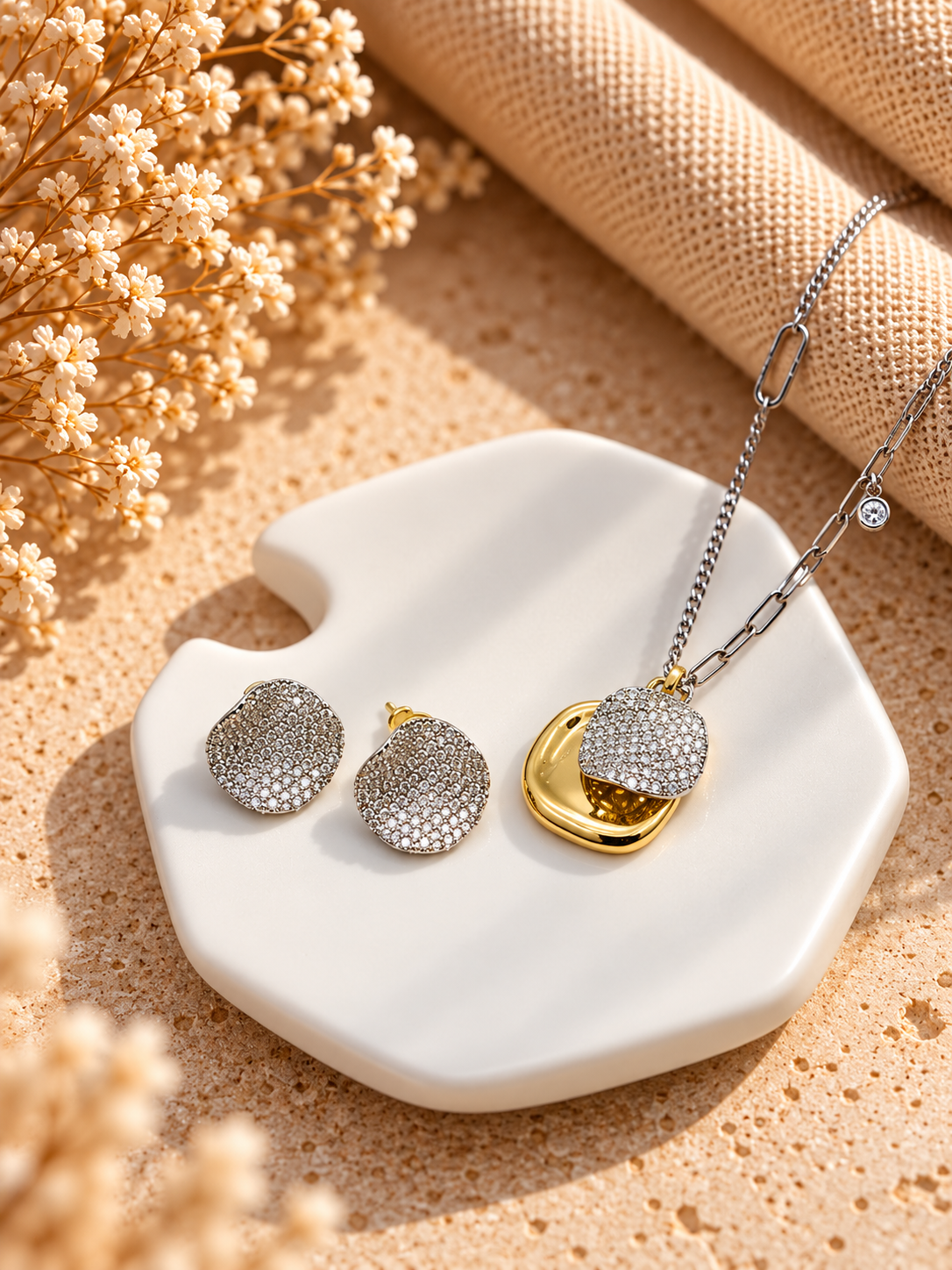 Celeste Duo-Tone Sparkle Jewellery Set