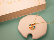 Dainty Floral MultiColor Pendant Necklace