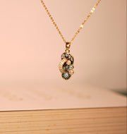 Black Nazar Paisley Pendant Necklace
