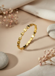 Gold Studded Link Design Bracelet