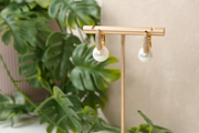 Gold Crystal Huggie Pearl Drop Earrings
