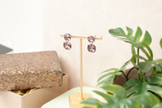 Purple Diamond Dew Earrings