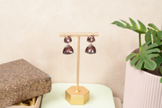 Purple Geometric Drop Earrings