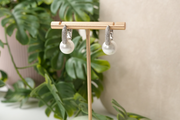 Silver Crystal Huggie Pearl Drop Earrings