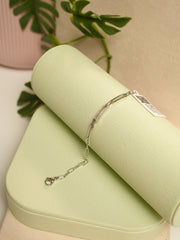 Silver Minimalist Link Chain Bracelet