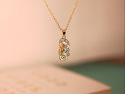 White Nazar Paisley Pendant Necklace
