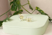Yellow Cube Hoops