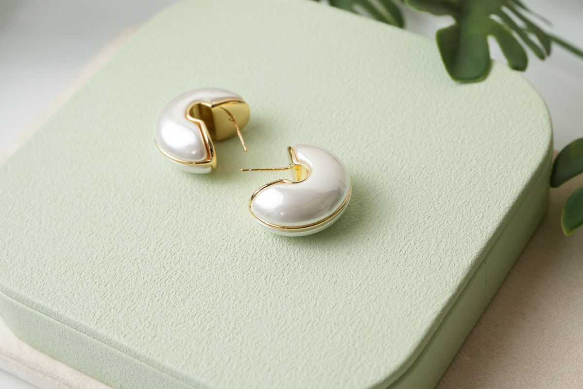 Elegant Half Moon Hoop Earrings for Women