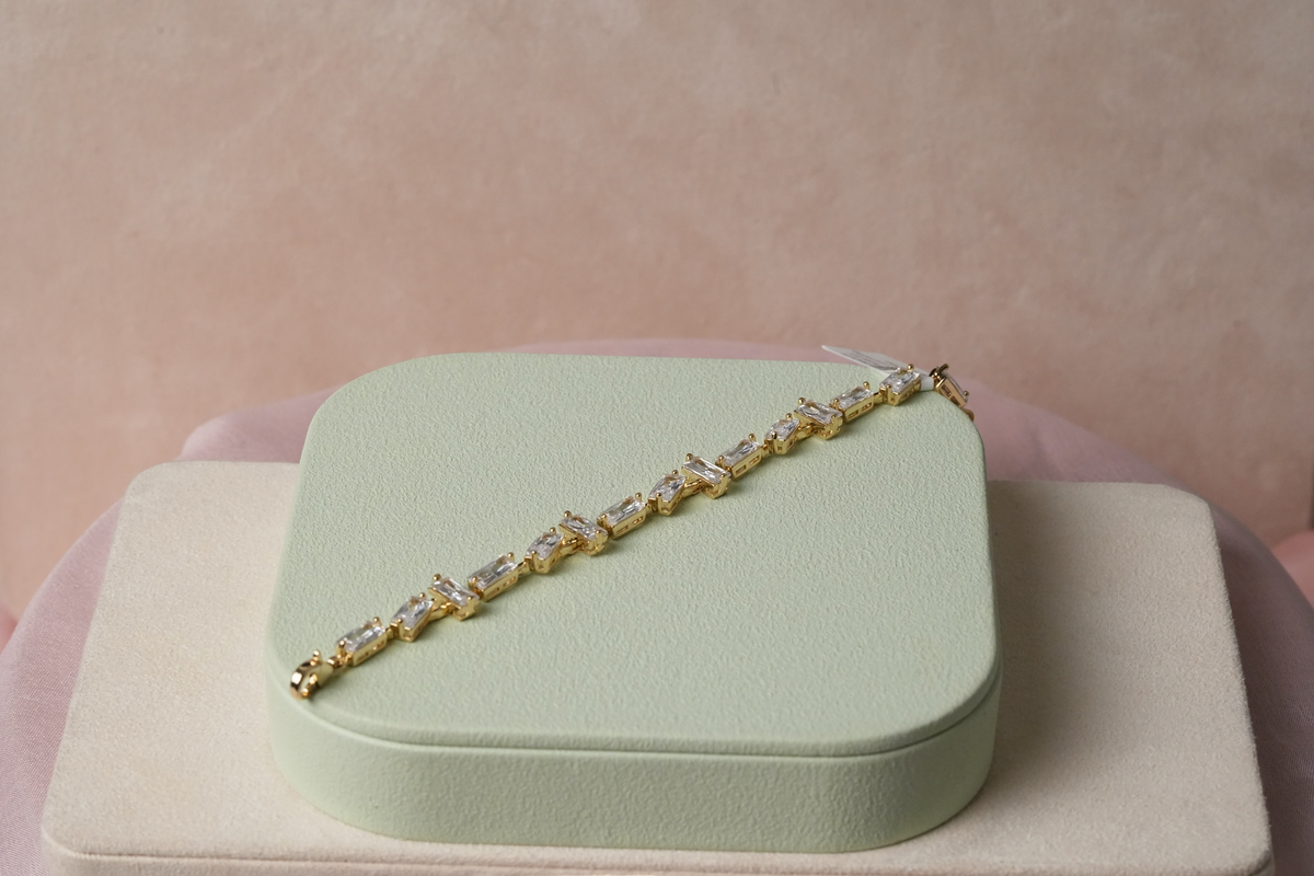 Rectangular Stone Embellished Bracelet