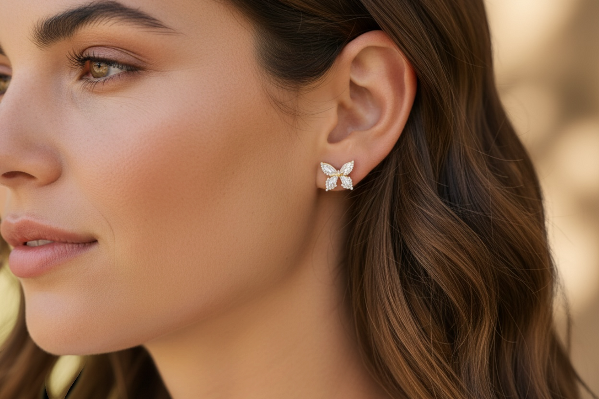 Elegant Floral Design Hoop Earrings for Women
