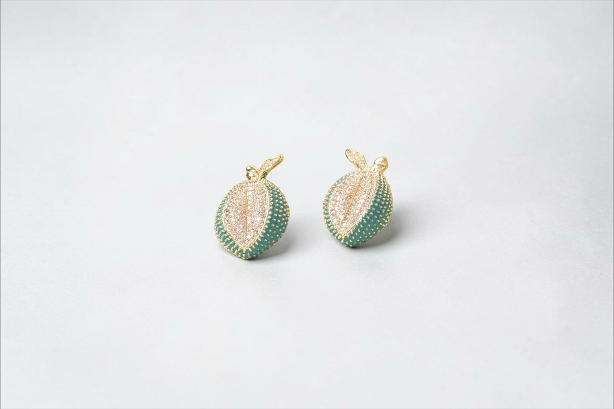 Elegant Leaf Shaped Stud Earrings for Women