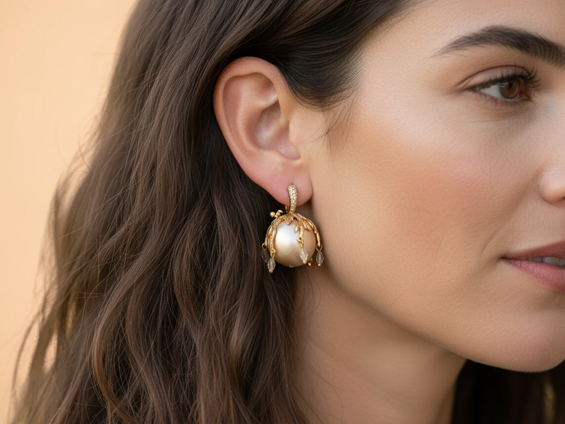 Elegant Decorative Pearl Drop Earrings